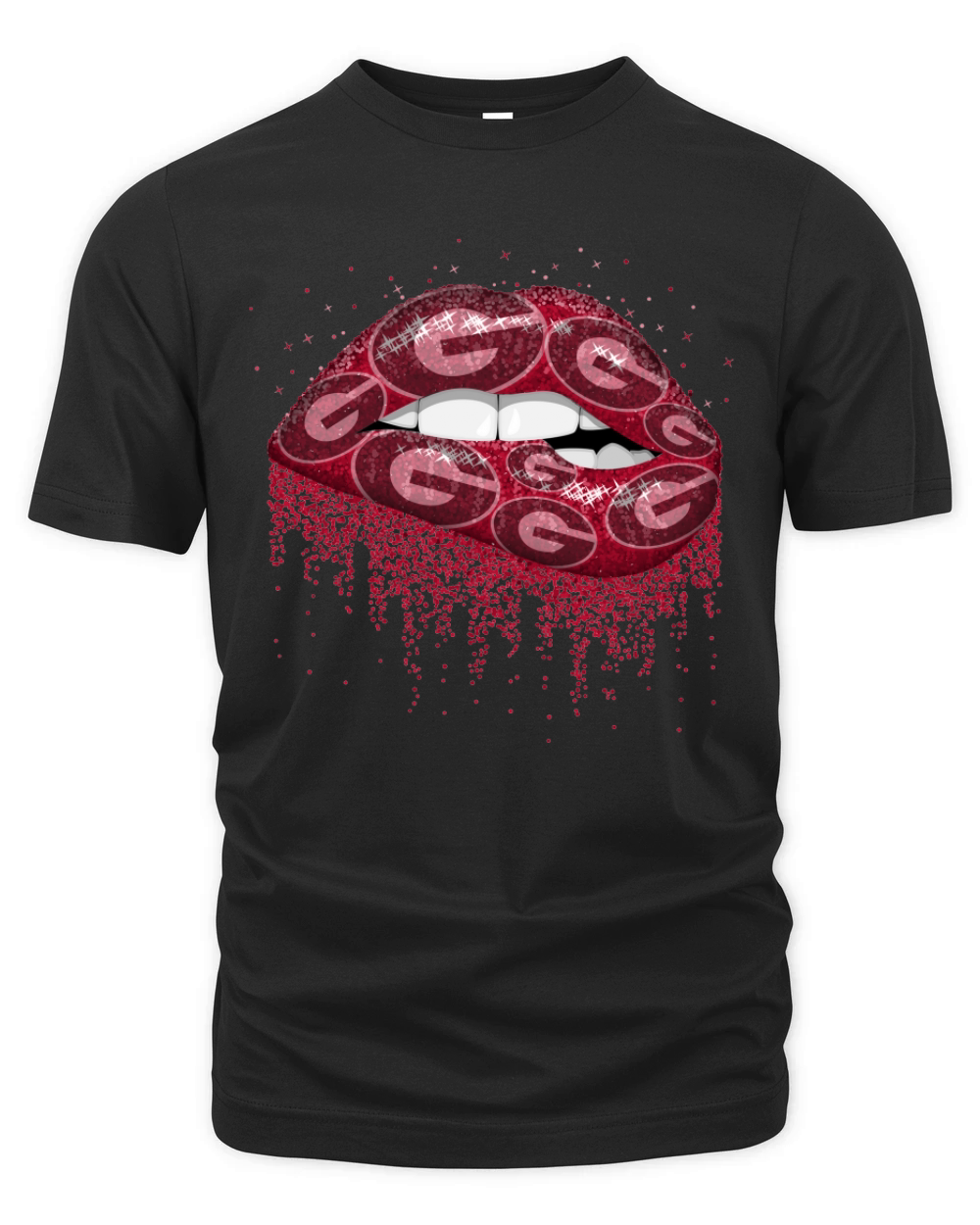 Georgia Bulldogs Lips Organic Unisex T-shirt