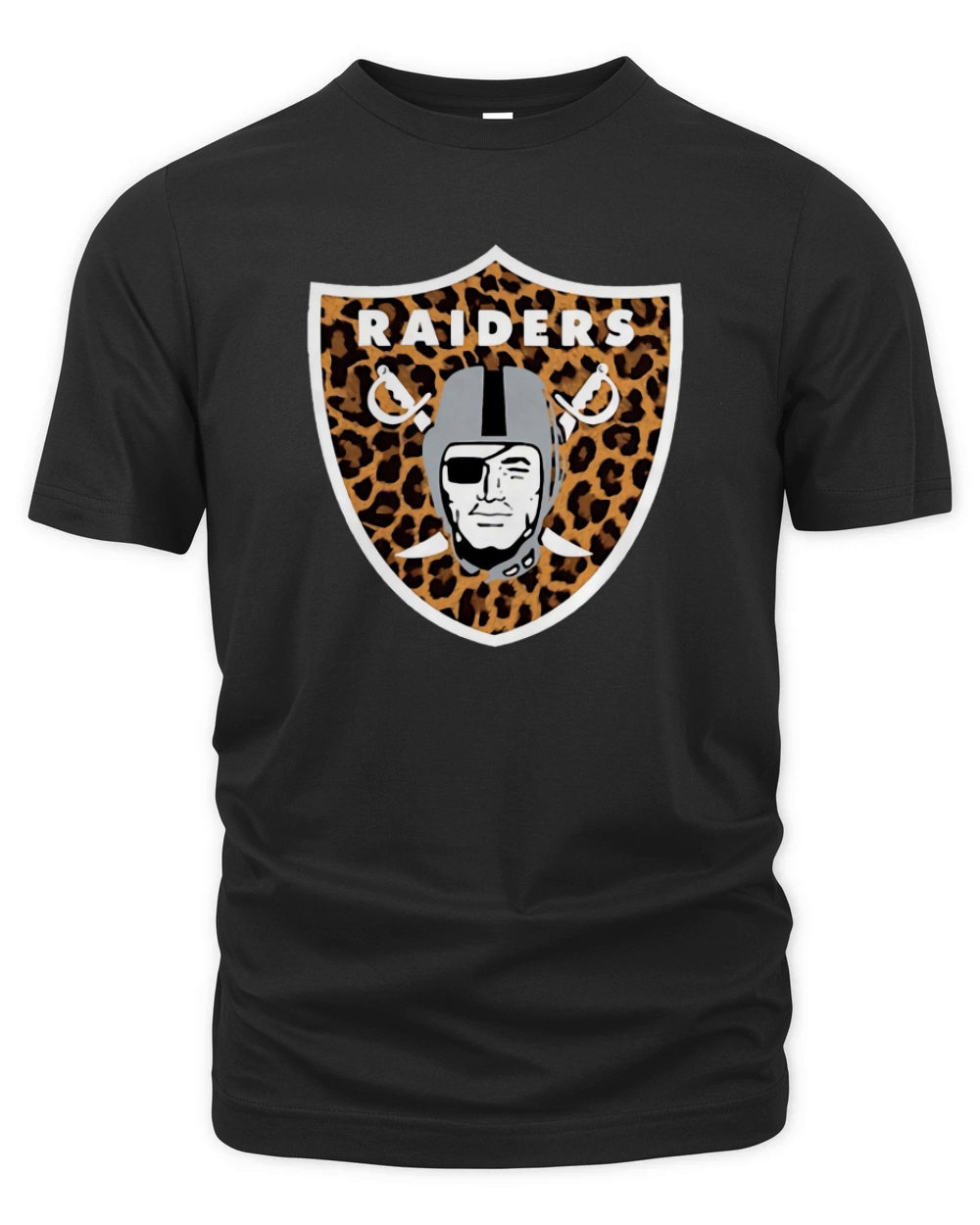 Oakland Raider Leopard Organic Unisex T-shirt