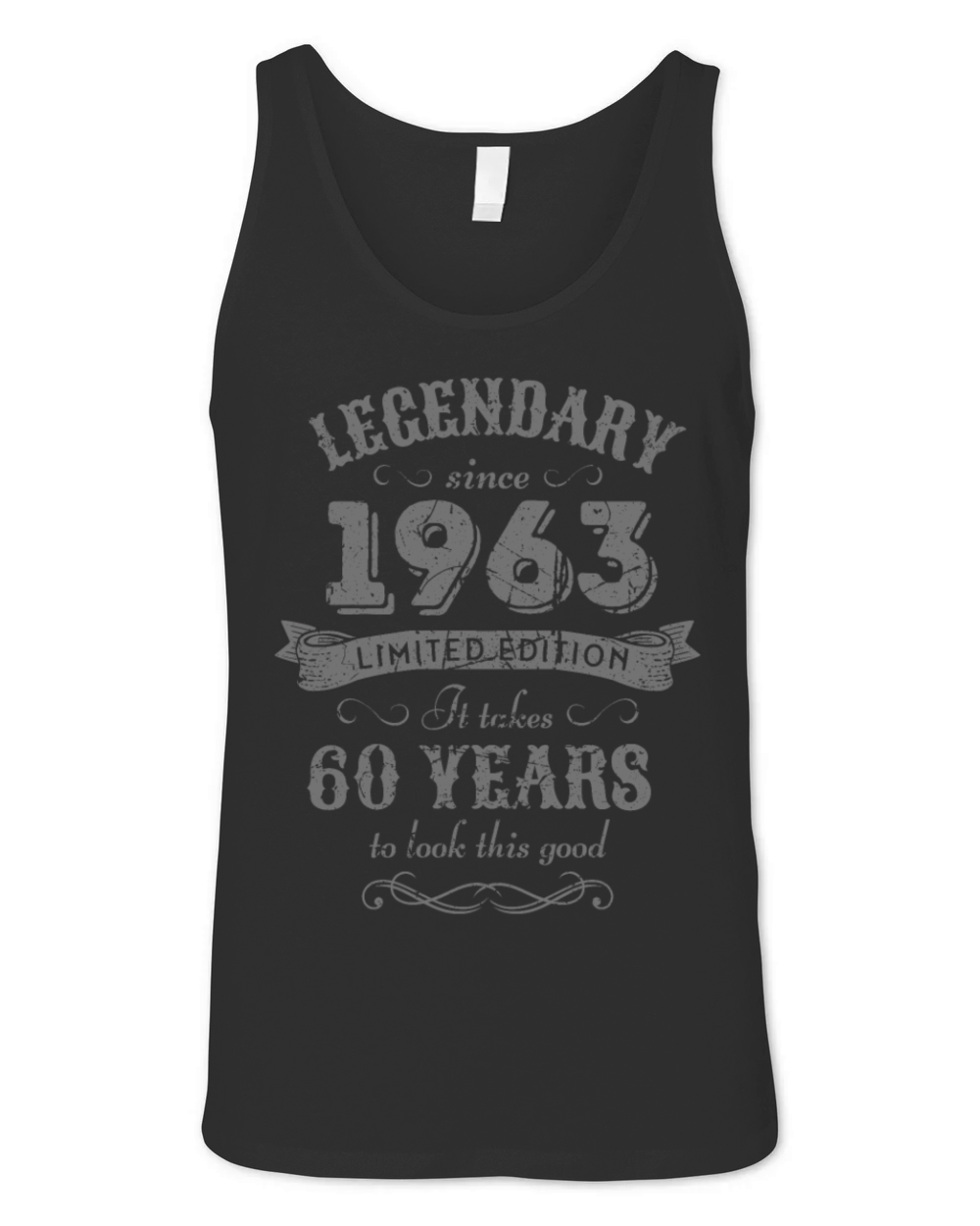 60th Birthday Vintage 1963 Unisex Jersey Tank