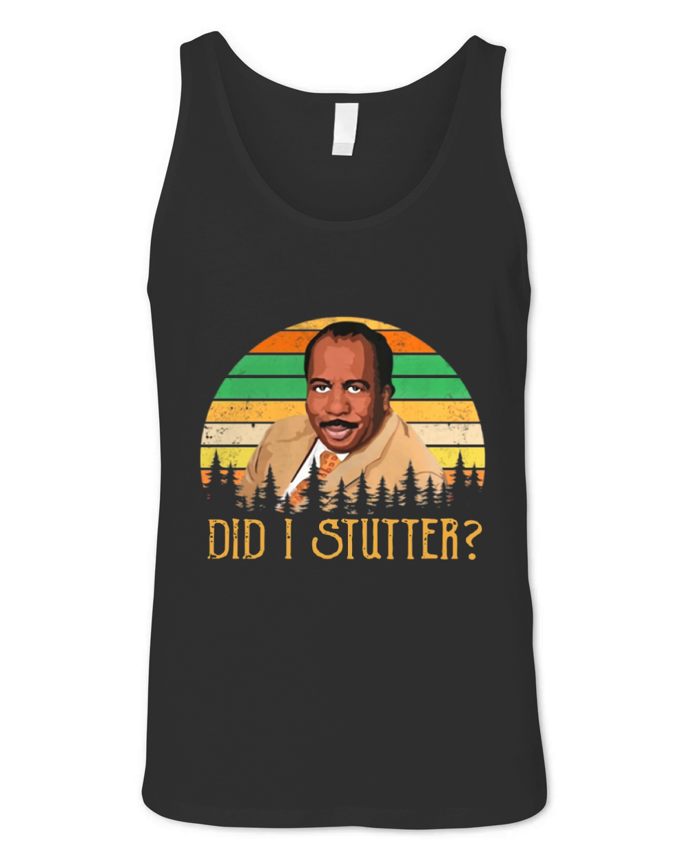 Stanley Hudson did i stutter sunset vintage shirt Unisex Jersey Tank