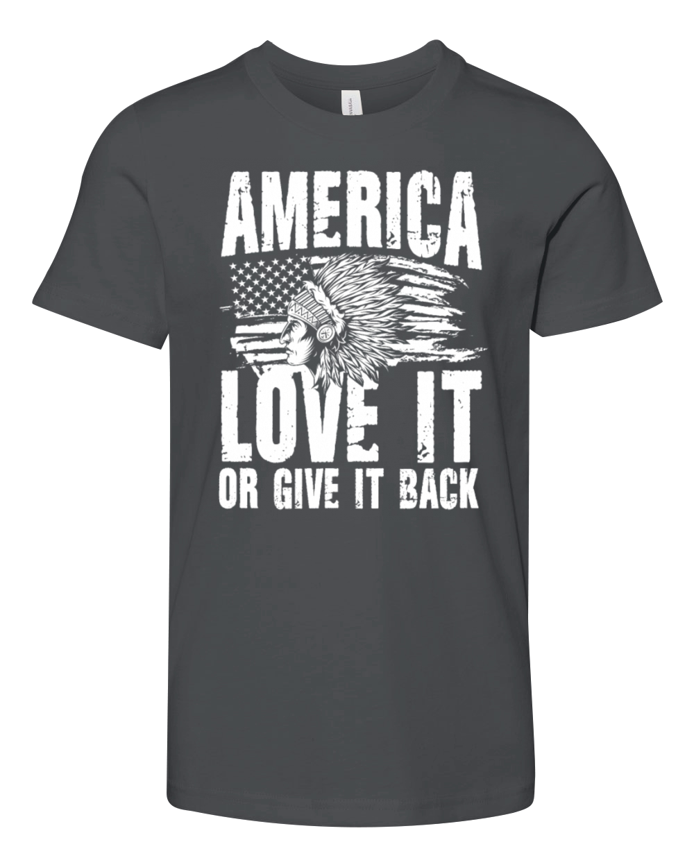 America Love It Or Give It Back for a Native Youth Unisex Jersey Tee