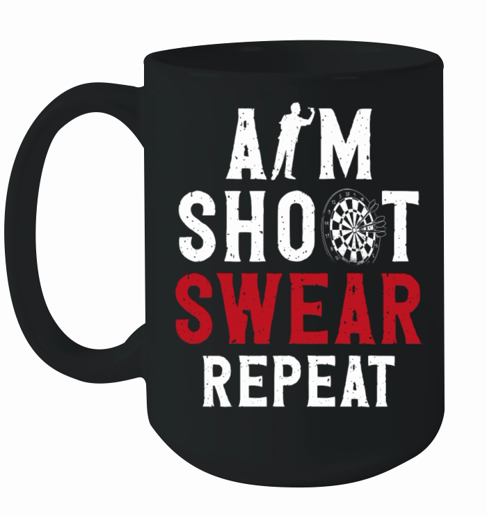 Darts Board Vintage Aim Shoot Ceramic Mug