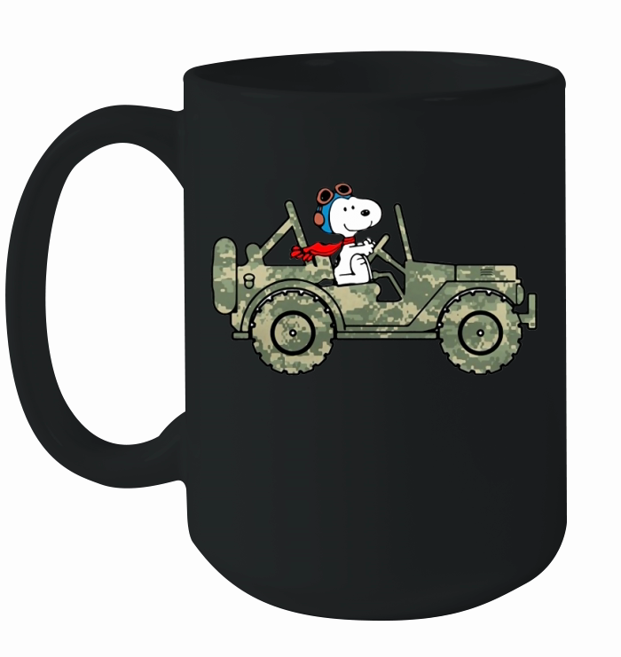 Snoopy Jeep Ceramic Mug