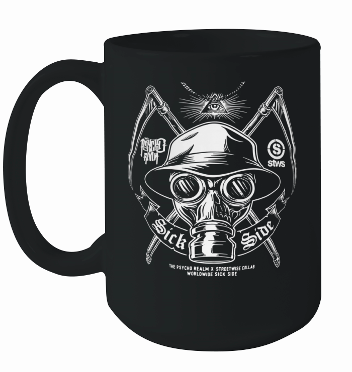 The Psycho Realm Streetwise Collab Worldwide Sick Side Ceramic Mug