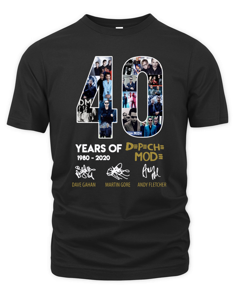 40 Years Of 1980-2020 Depeche Mode Signatures shirt Organic Unisex T-shirt