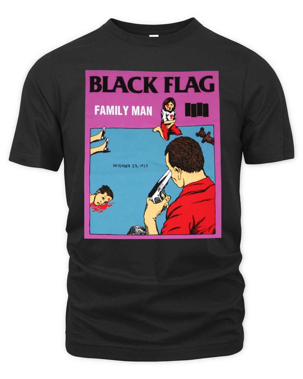 Black Flag Family Man Organic Unisex T-shirt