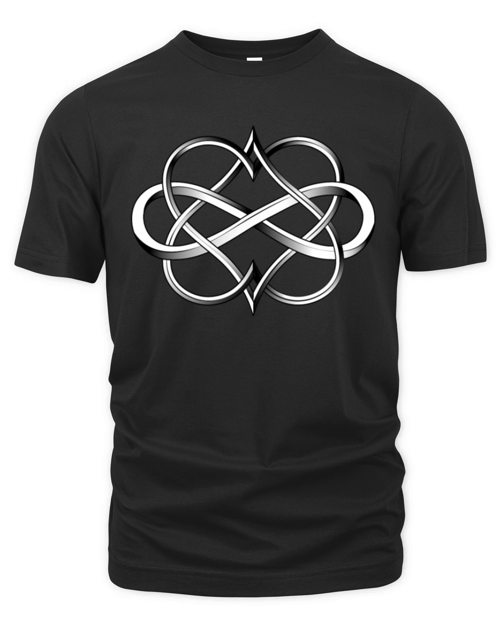 Double Heart Infinity Tattoo Organic Unisex T-shirt