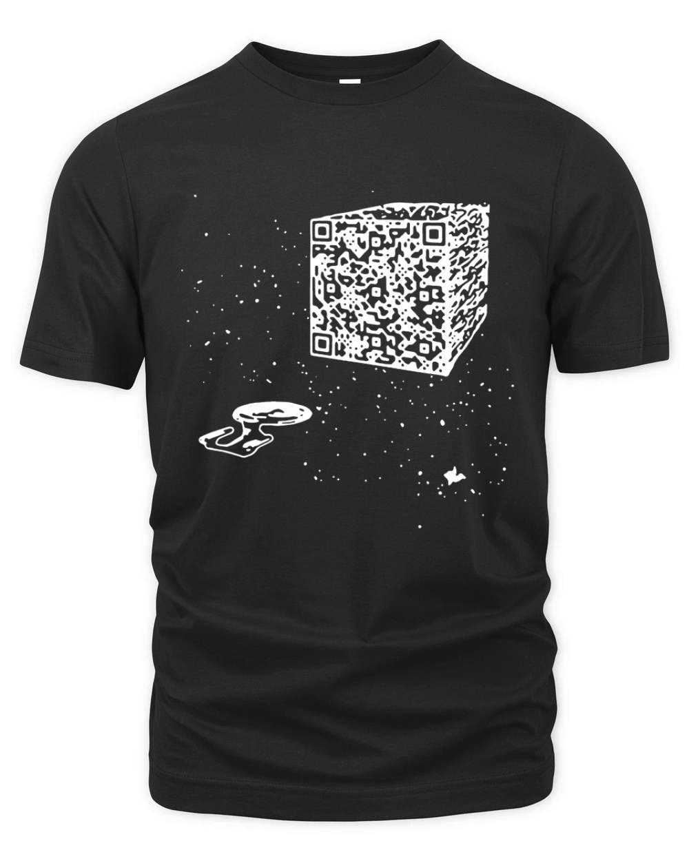 Official we are the borg resistance is futile space qr code men t-shirt Organic Unisex T-shirt