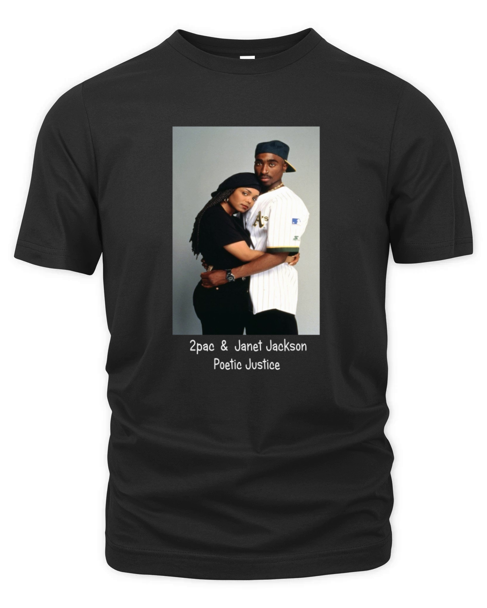 TUPAC 2PAC & JANET JACKSON POETIC JUSTICE Organic Unisex T-shirt