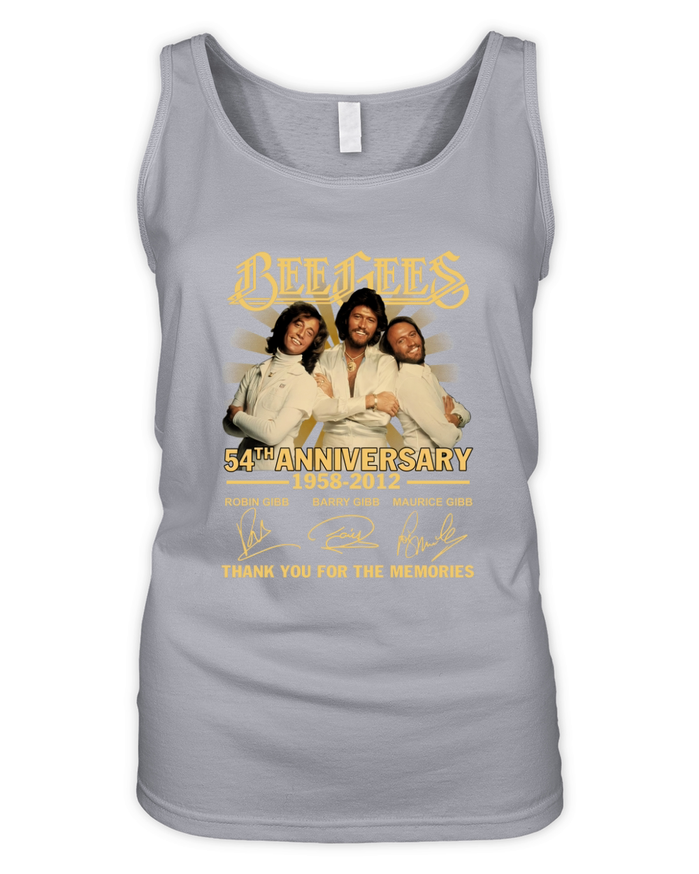 Bee gees 54th anniversary 1958 2012 thank you for the memories signatures Organic Women's Tank Top