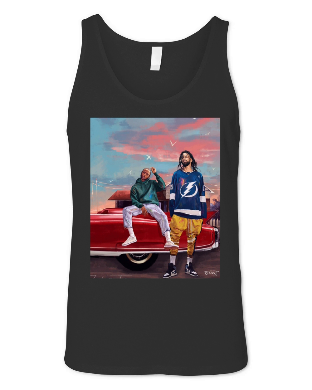 J Cole and Kendrick Lamar Unisex Jersey Tank