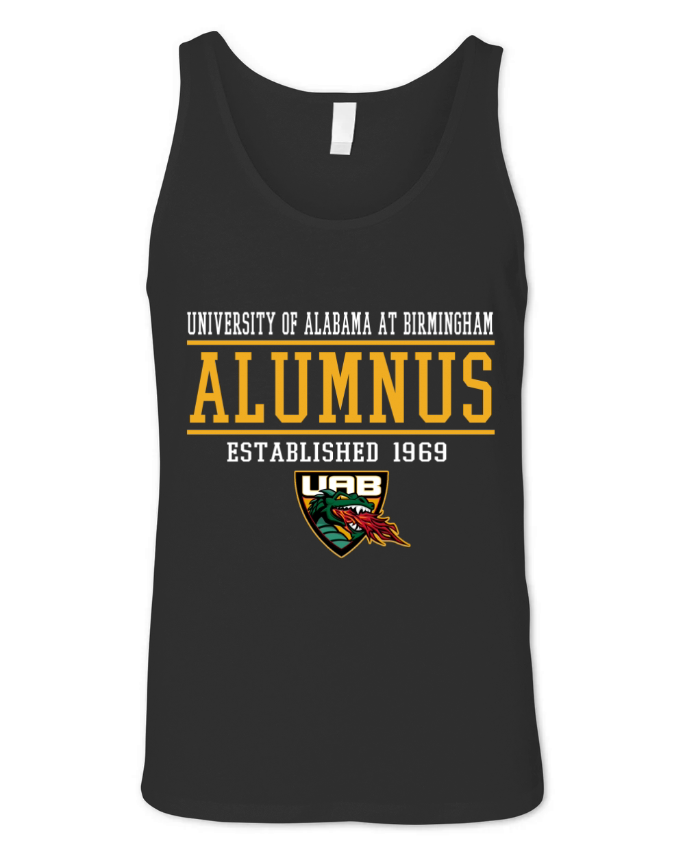 UAB University Of Alabama At Birmingham Alumnus Established 1969 Unisex Jersey Tank
