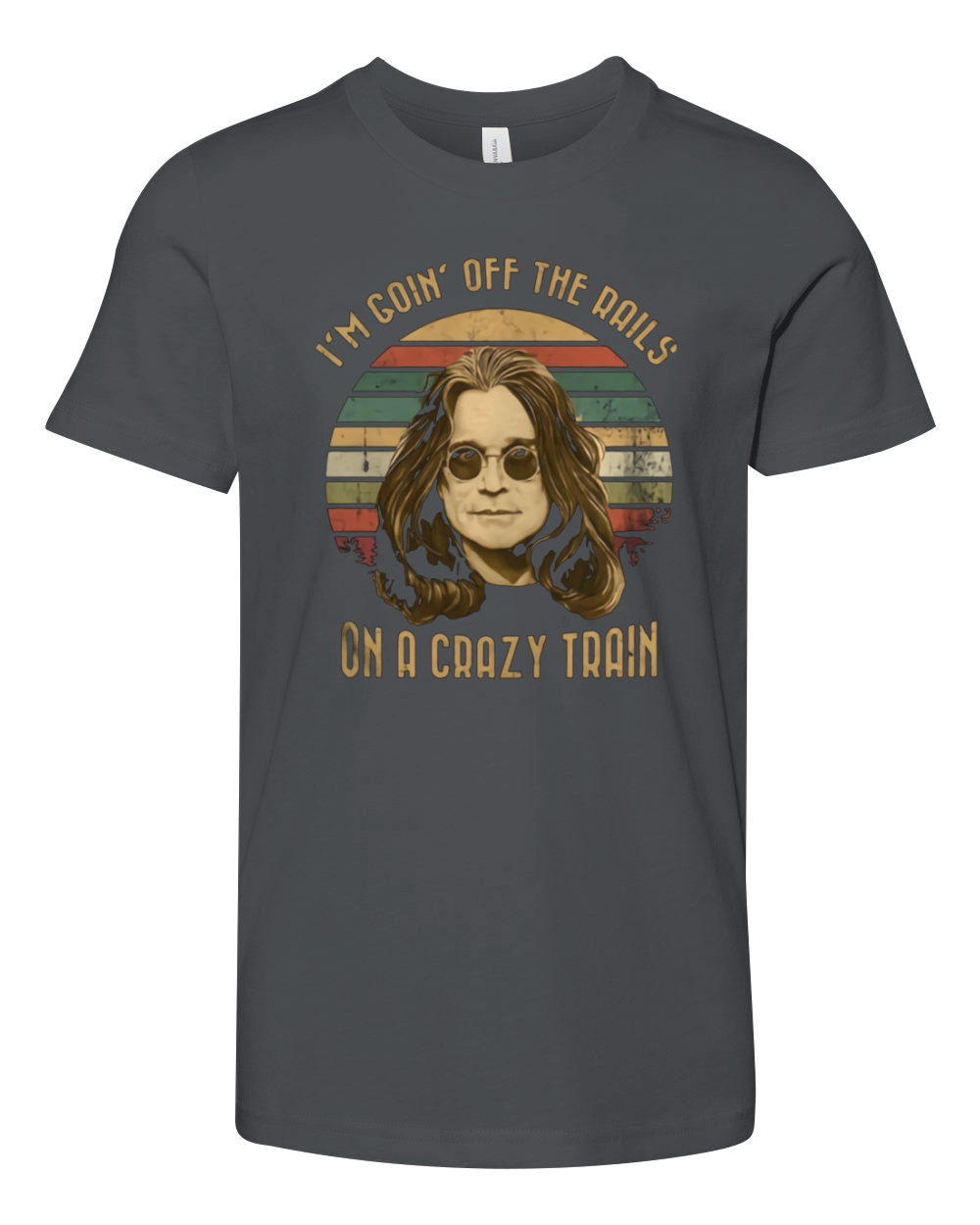 Ozzy Osbourne On A Crazy Train Vintage Youth Unisex Jersey Tee
