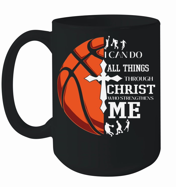 Christian Basketball I Can Do Ceramic Mug