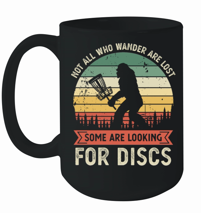 Funny Disc Golf Bigfoot Sasquash Vintage Sunset Ceramic Mug