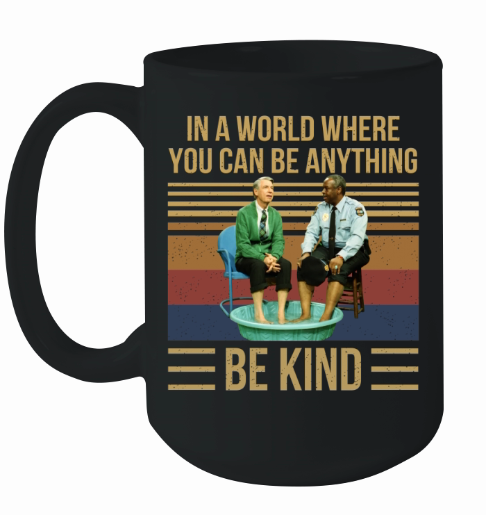 Mr Rogers gay police in a world where you can be anything be kind vintage Ceramic Mug