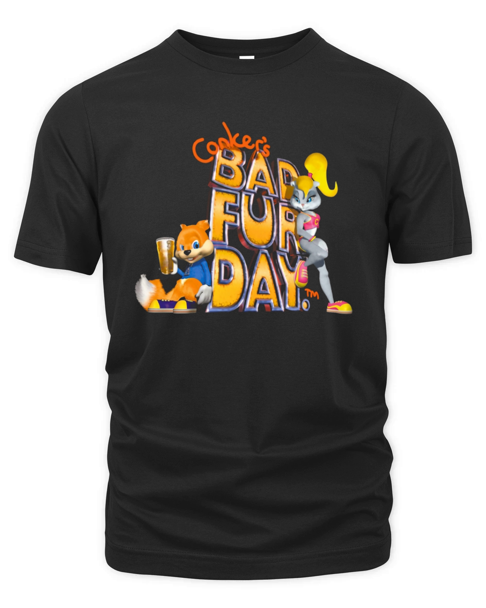 Conker s Bad Fur Day N64 Retro nintendo game fan shirt shirt Organic Unisex T-shirt