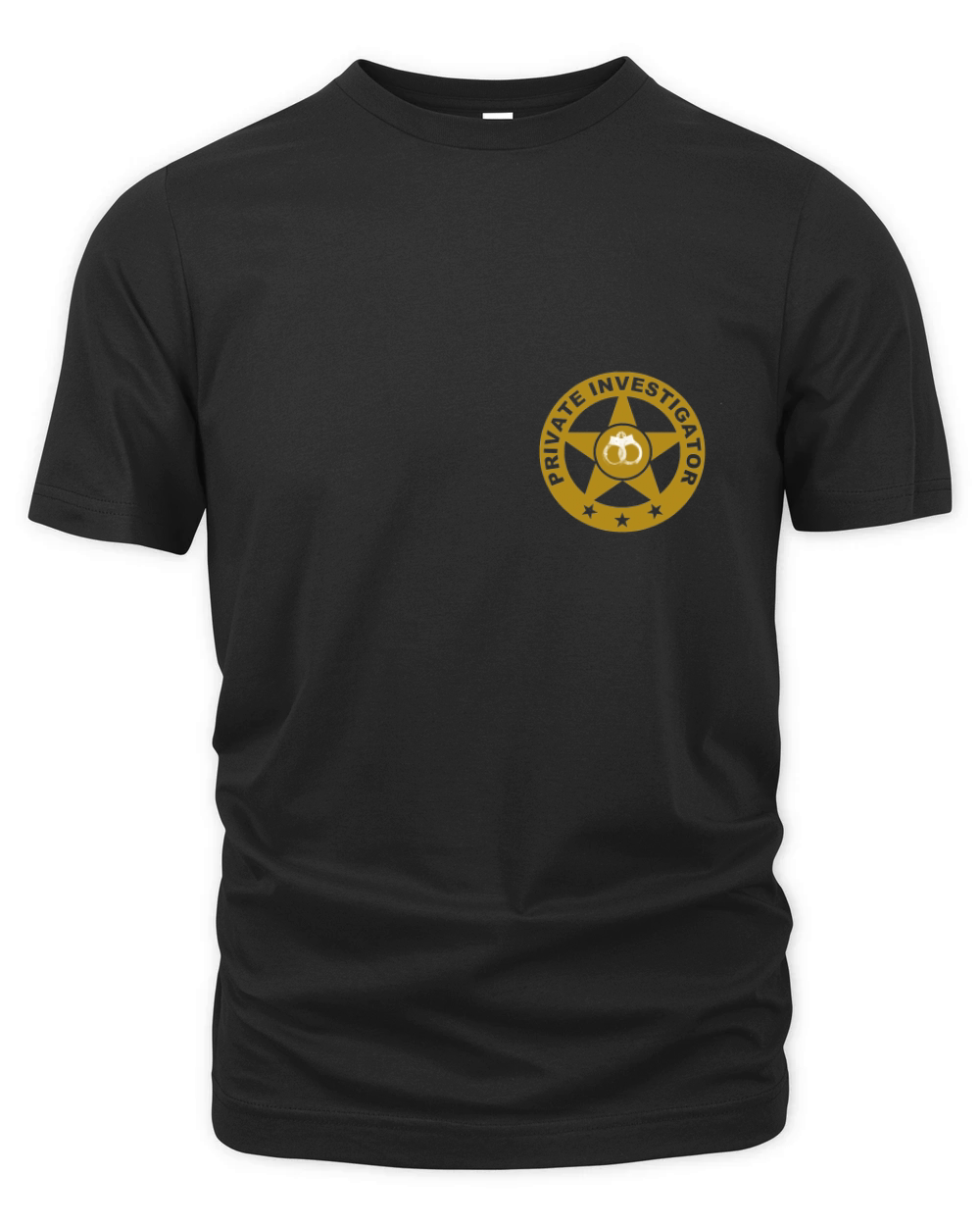 Gold Private Investigator Logo Organic Unisex T-shirt