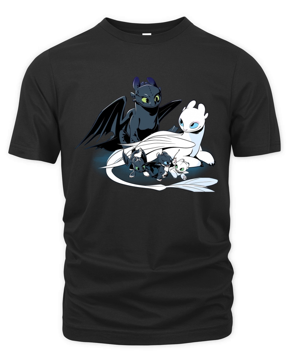 Toothless Light Fury little dragon Organic Unisex T-shirt