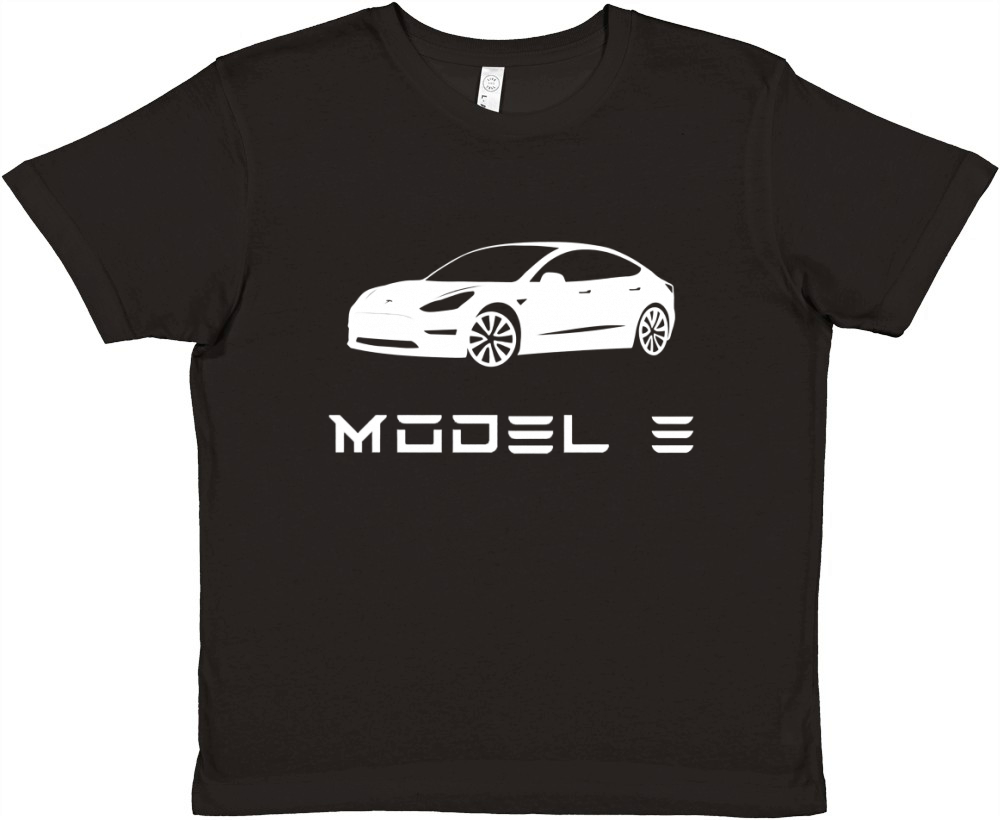 Tesla Model 3 Premium Kids Crewneck T-shirt