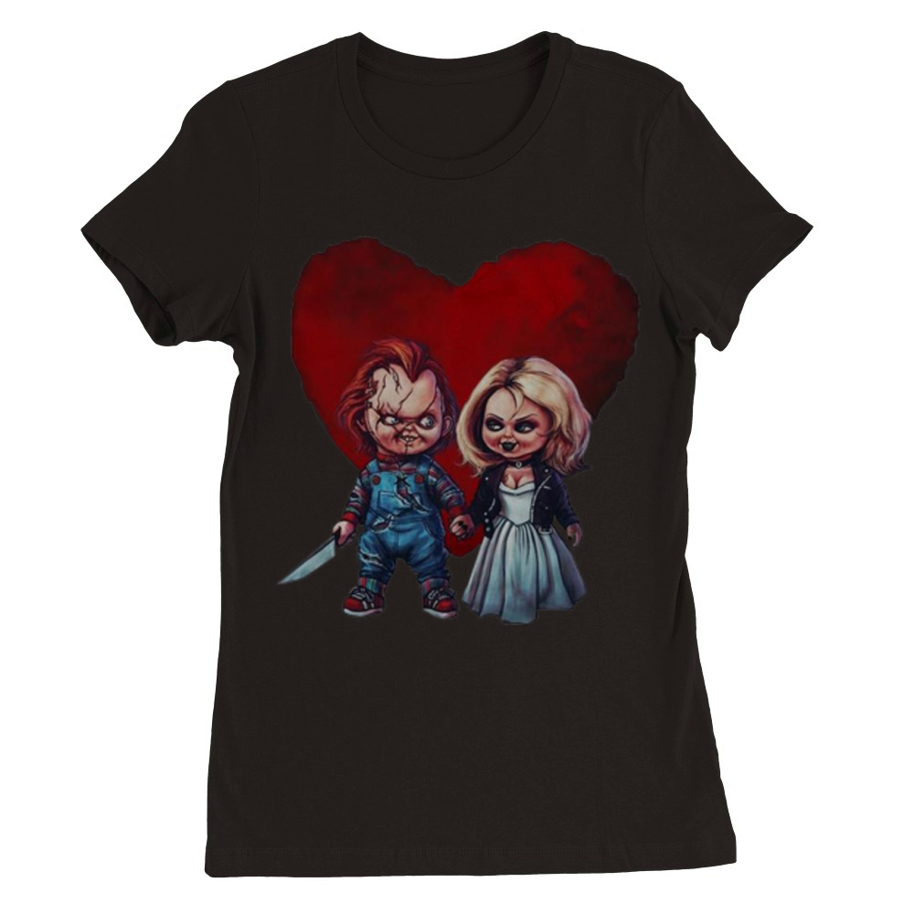 Chucky Love Tiffany Horror Lover shirt Premium Womens Crewneck T-shirt