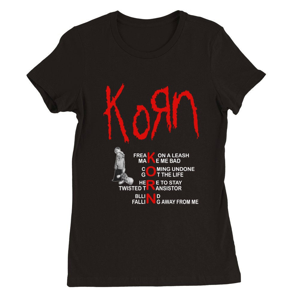 KORN BEST OF SONGS Premium Womens Crewneck T-shirt