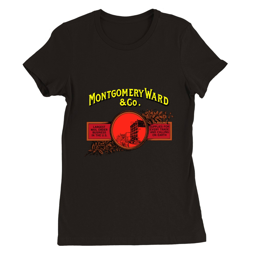 Montgomery Ward Department Store - Old Catalog Promo Logo T-Shirt Premium Womens Crewneck T-shirt
