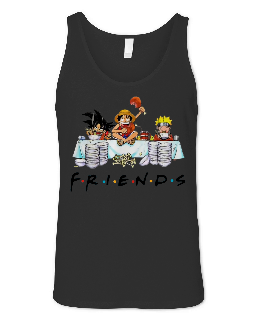 Friends Son Goku Naruto Luffy Unisex Jersey Tank