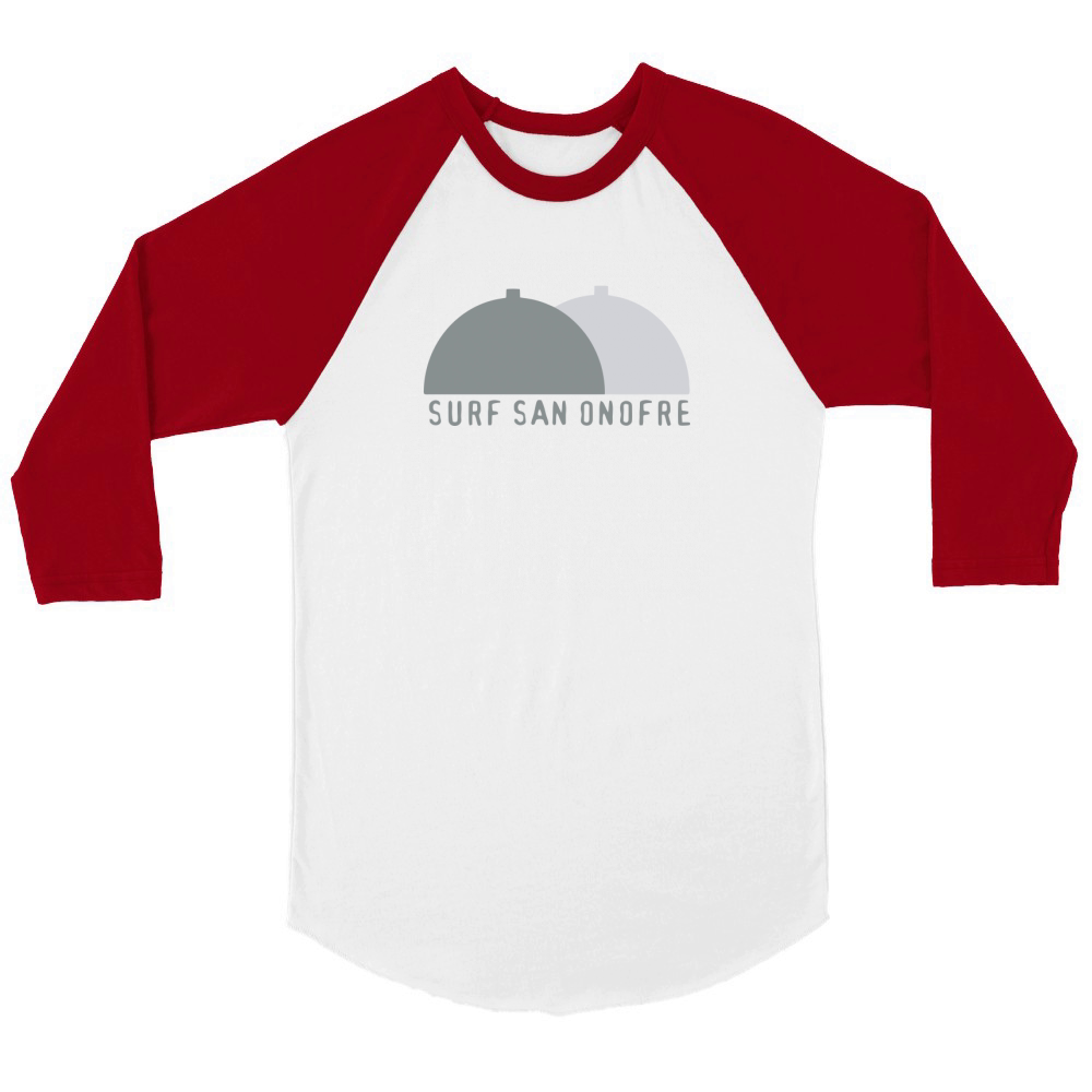 Surf San Onofre Shirt Vintage Surfing Tee Unisex ¾ sleeve Raglan T-shirt