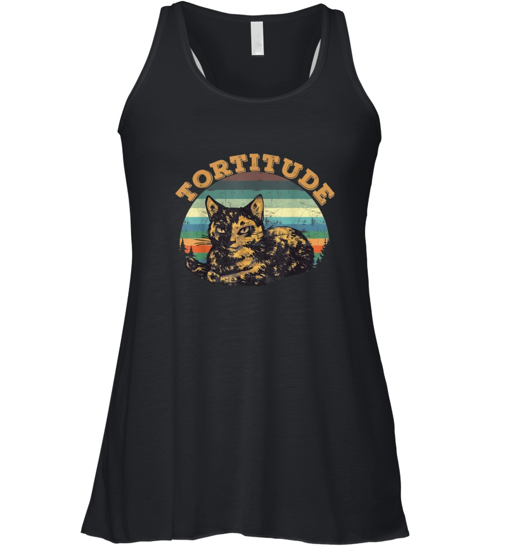 Tortitude cat torties are tortoiseshell kitty Women's Flowy Tank Top