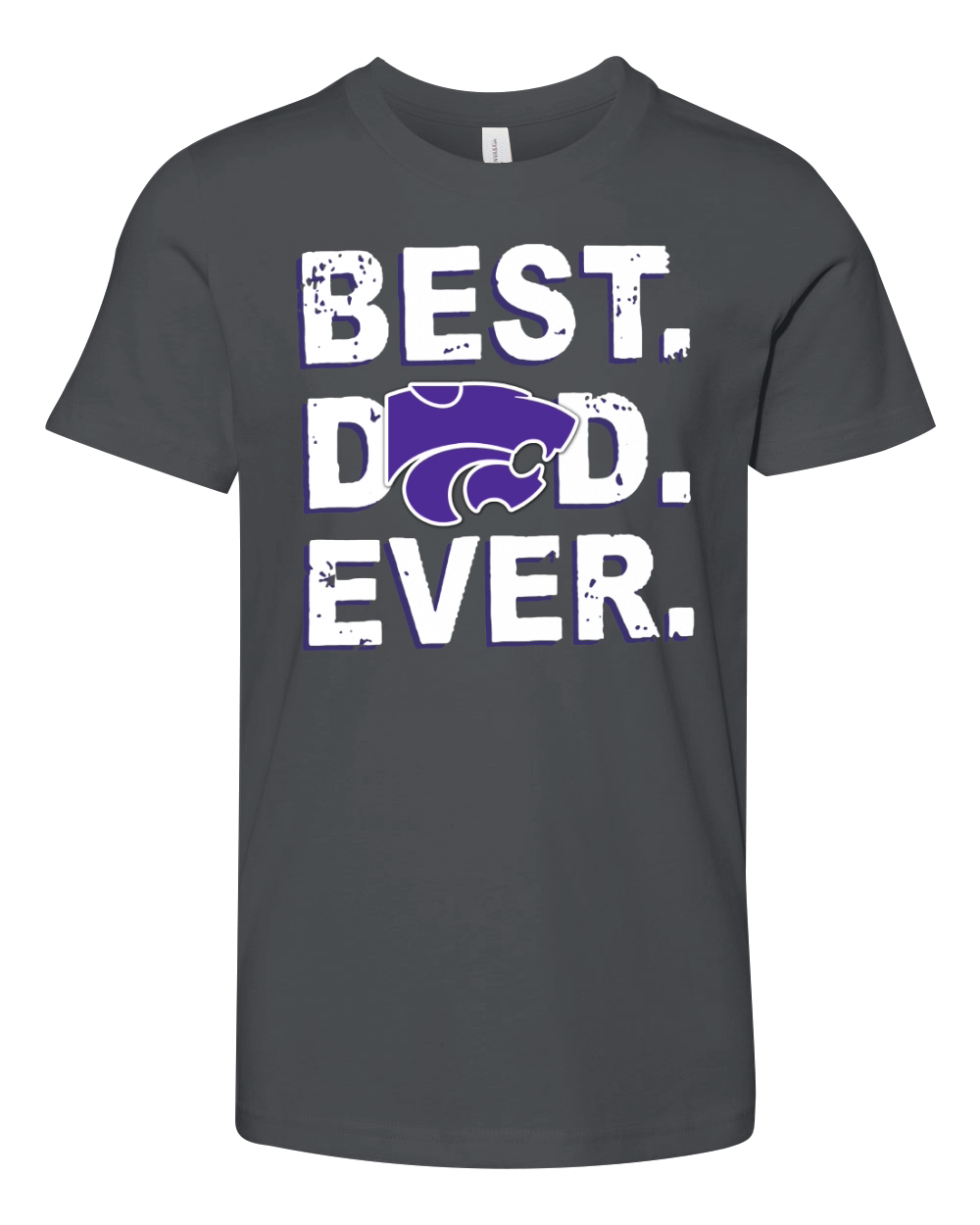 Best Dad Ever Kansas State Wildcats Father’s Day Youth Unisex Jersey Tee