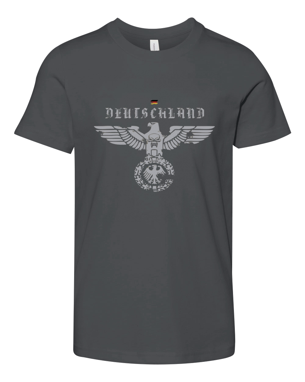 Deutschland German Shirt, Eagle with Skull, Vintage Youth Unisex Jersey Tee