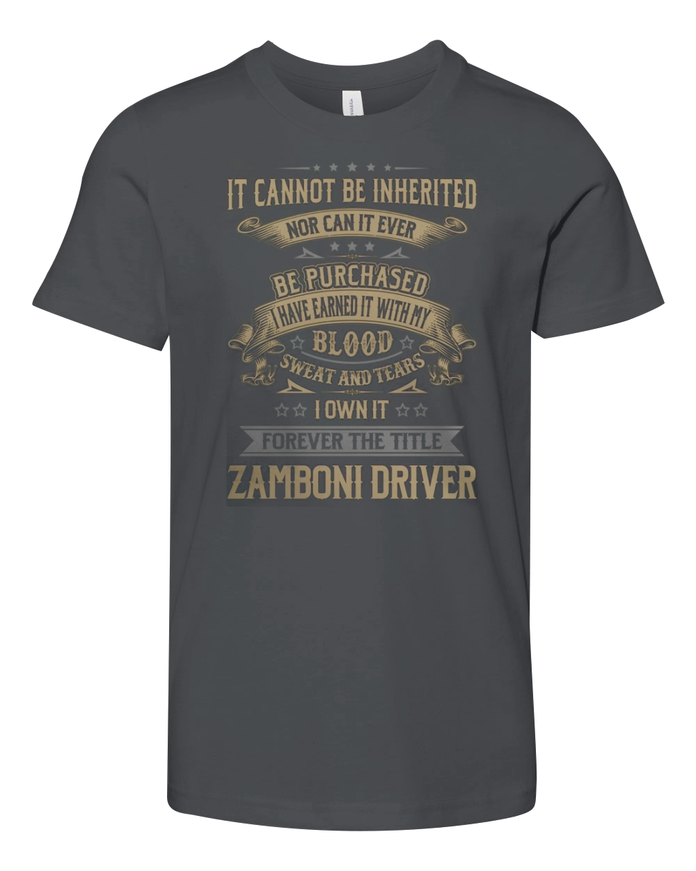 Zamboni Driver Forever Job Title Shirts Youth Unisex Jersey Tee
