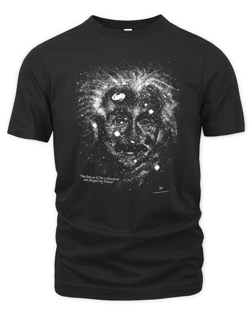 Albert Einstein GLOW in THE DARK Outer Space Galaxy Science 1993 shirt Organic Unisex T-shirt