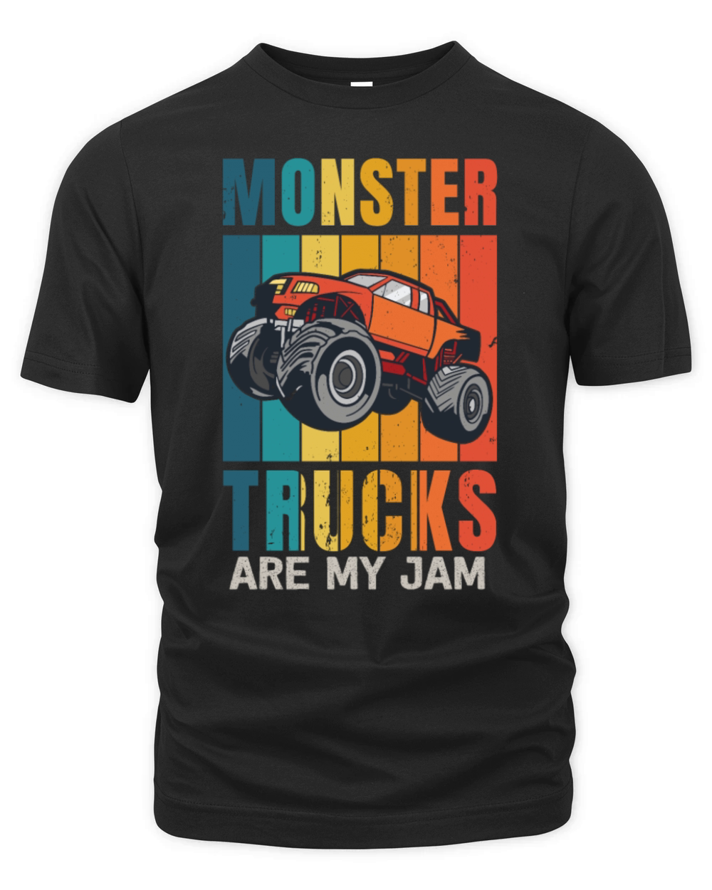 Monster Trucks Are My Jam Vintage Retro Organic Unisex T-shirt