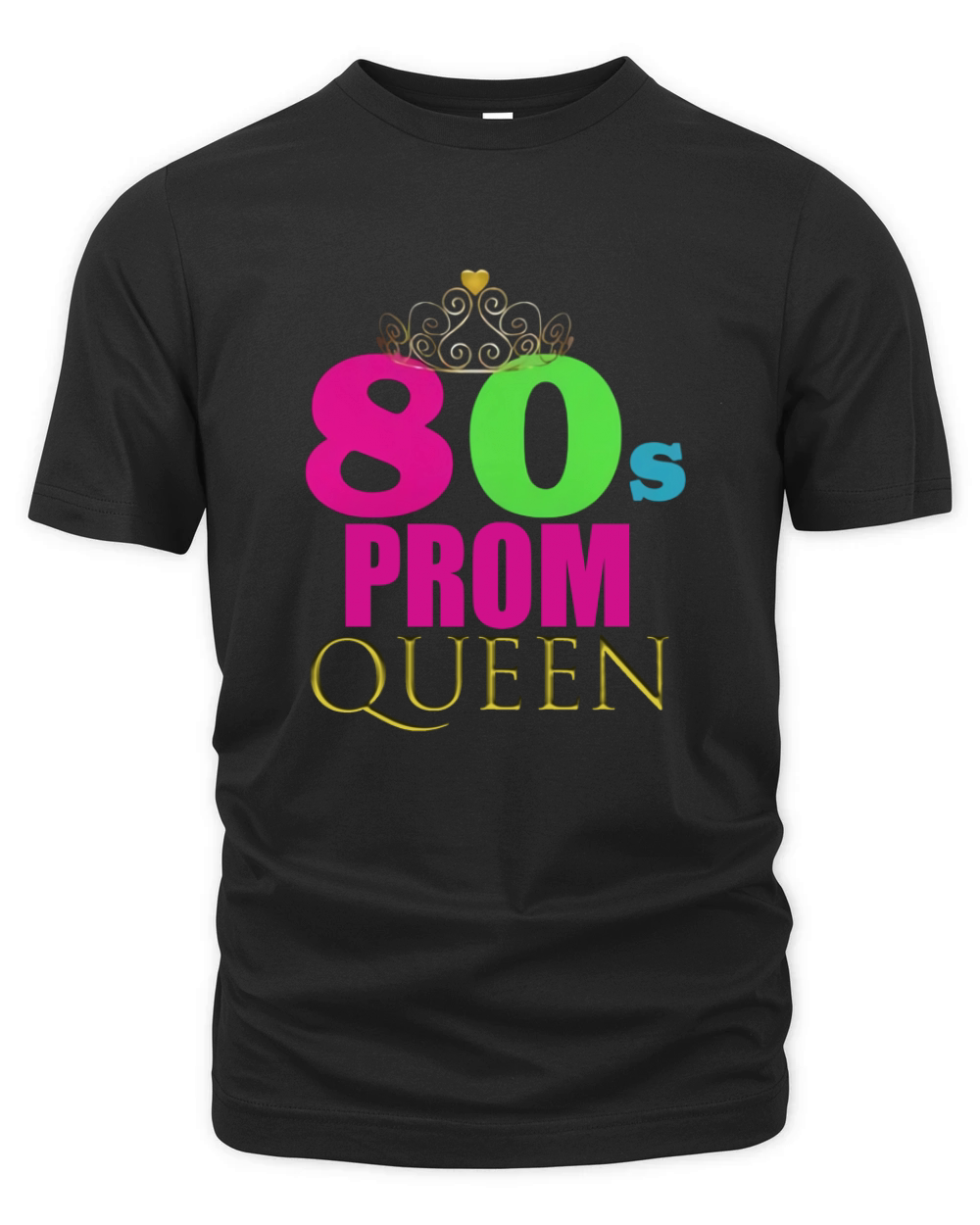 Neon 80s Prom Queen Retro Party Shirt Outfit Gift Idea Organic Unisex T-shirt