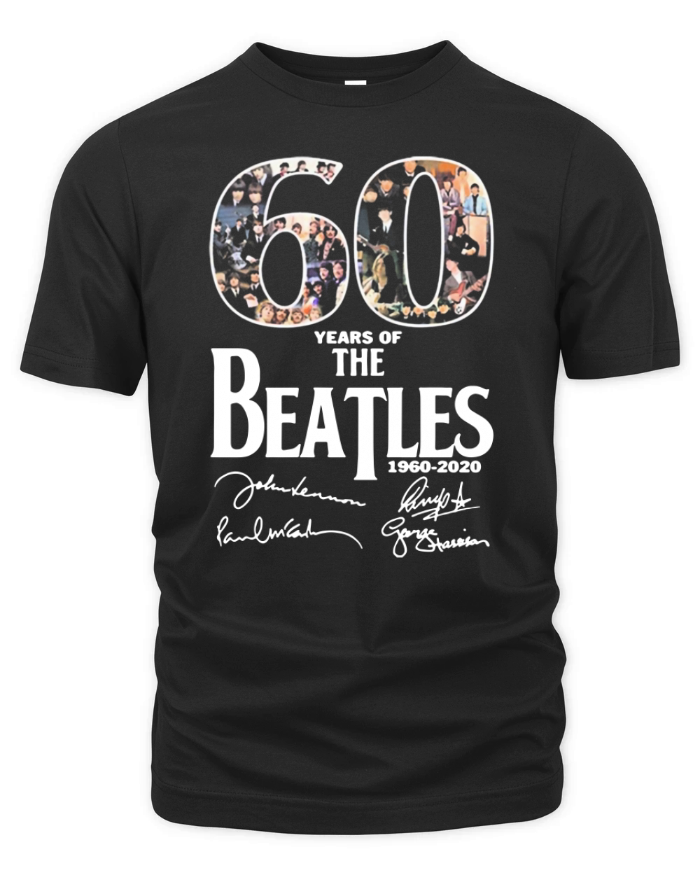 The Beatles 60th Anniversary 1960-2020 Signature Organic Unisex T-shirt