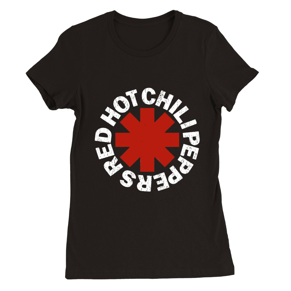 Red Hot Chili Peppers Vintage Logo Distressed Premium Womens Crewneck T-shirt