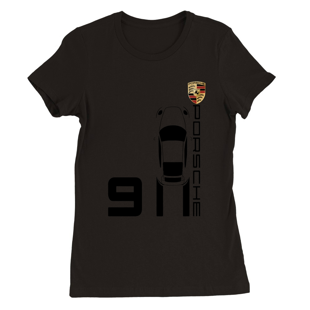 Vintage 911 Porsche Sports Car Premium Womens Crewneck T-shirt