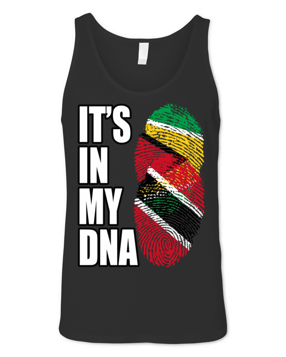 Guyanese And Trinidad Tobago Mix Heritage DNA Flag Unisex Jersey Tank