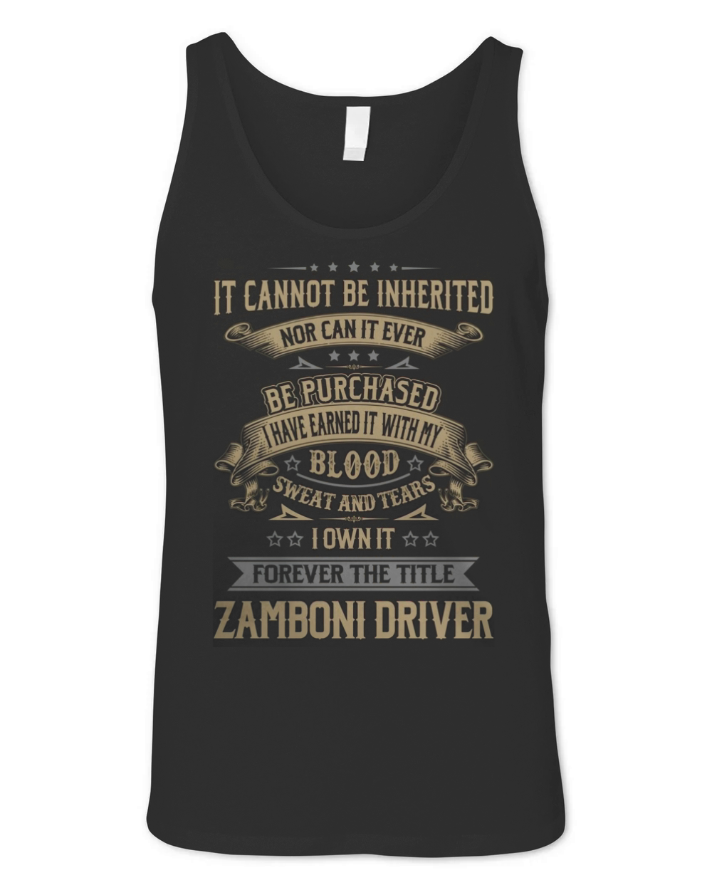 Zamboni Driver Forever Job Title Shirts Unisex Jersey Tank