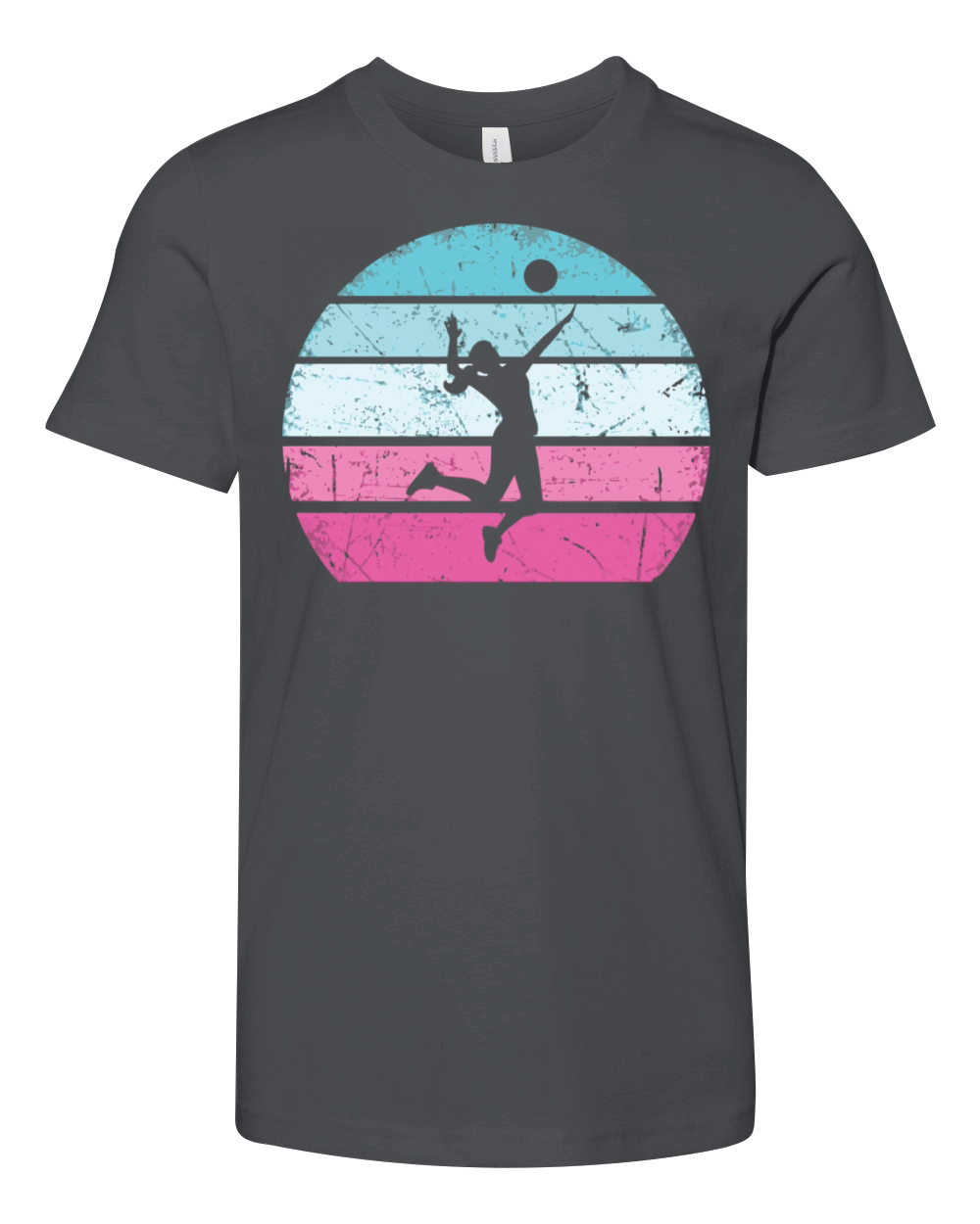 Volleyball Girl Retro Vintage Youth Unisex Jersey Tee