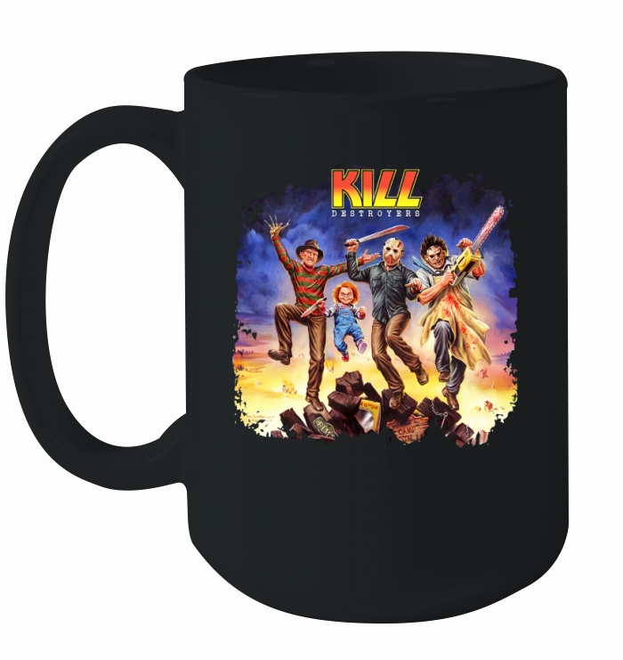 Halloween horror characters kiss destroyers Ceramic Mug