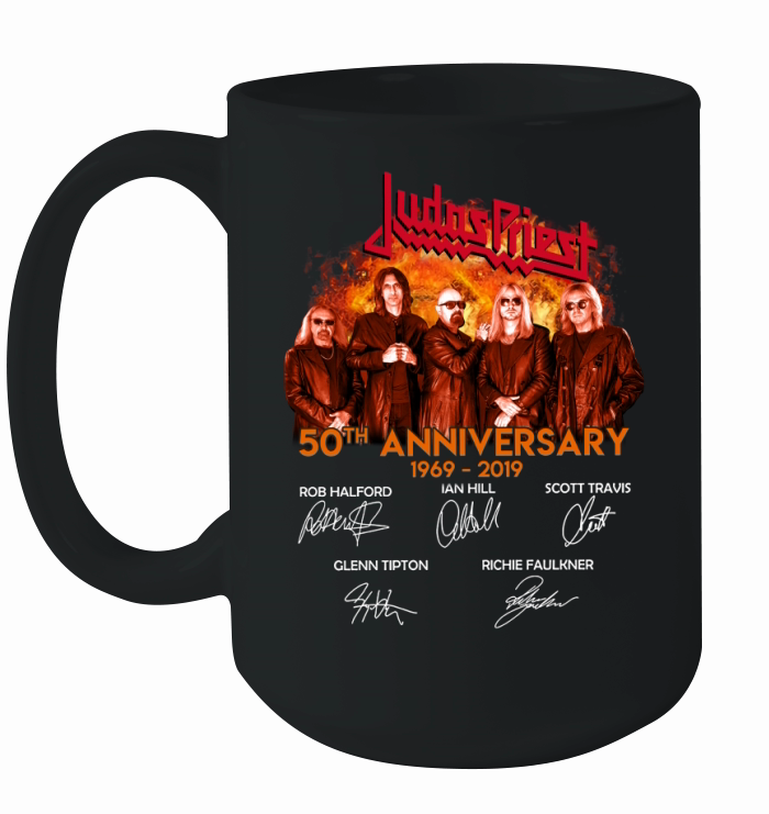 Judas Priest 50th anniversary 1969-2019 signatures shirt Ceramic Mug