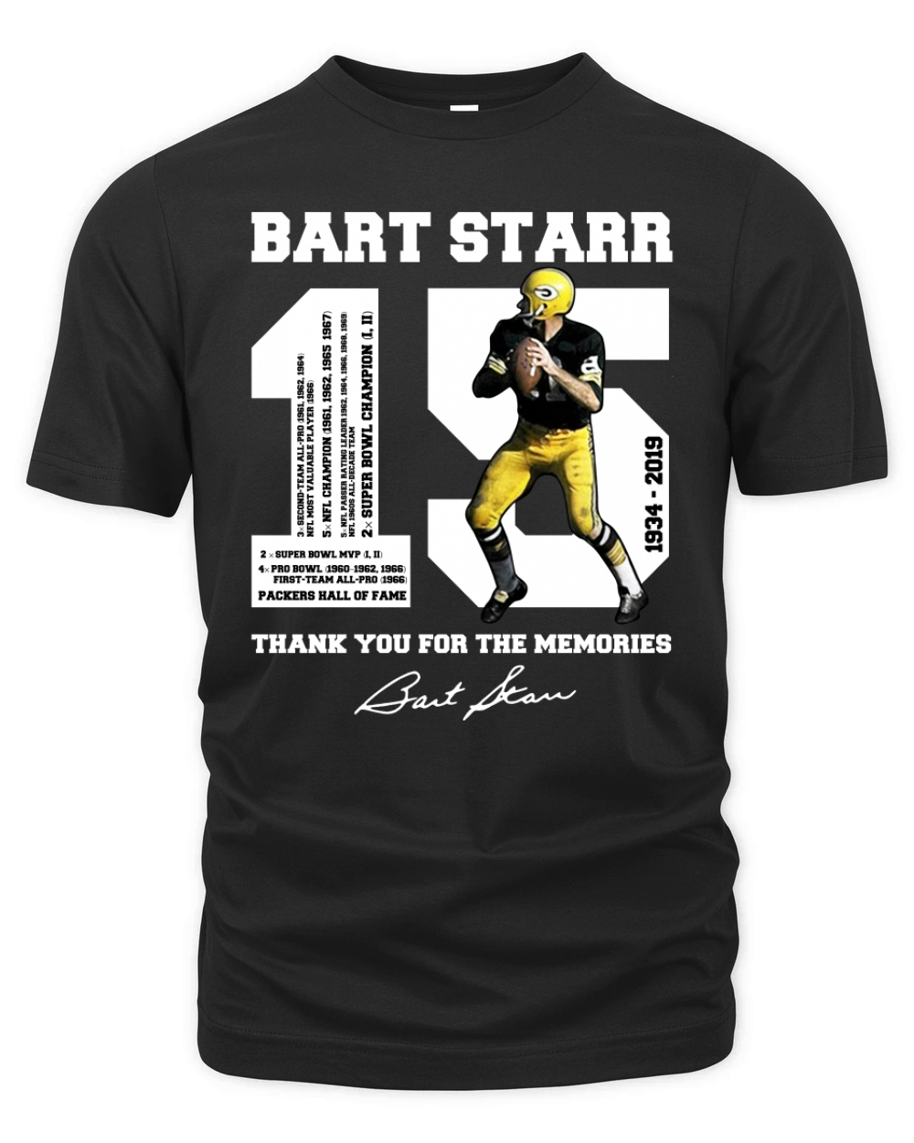 Bart Starr 15 1934 – 2019 thank you for the memories Organic Unisex T-shirt