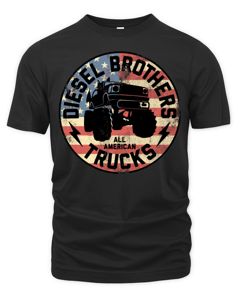 Diesel Brothers Flag Truck Seal Vintage Graphic Organic Unisex T-shirt