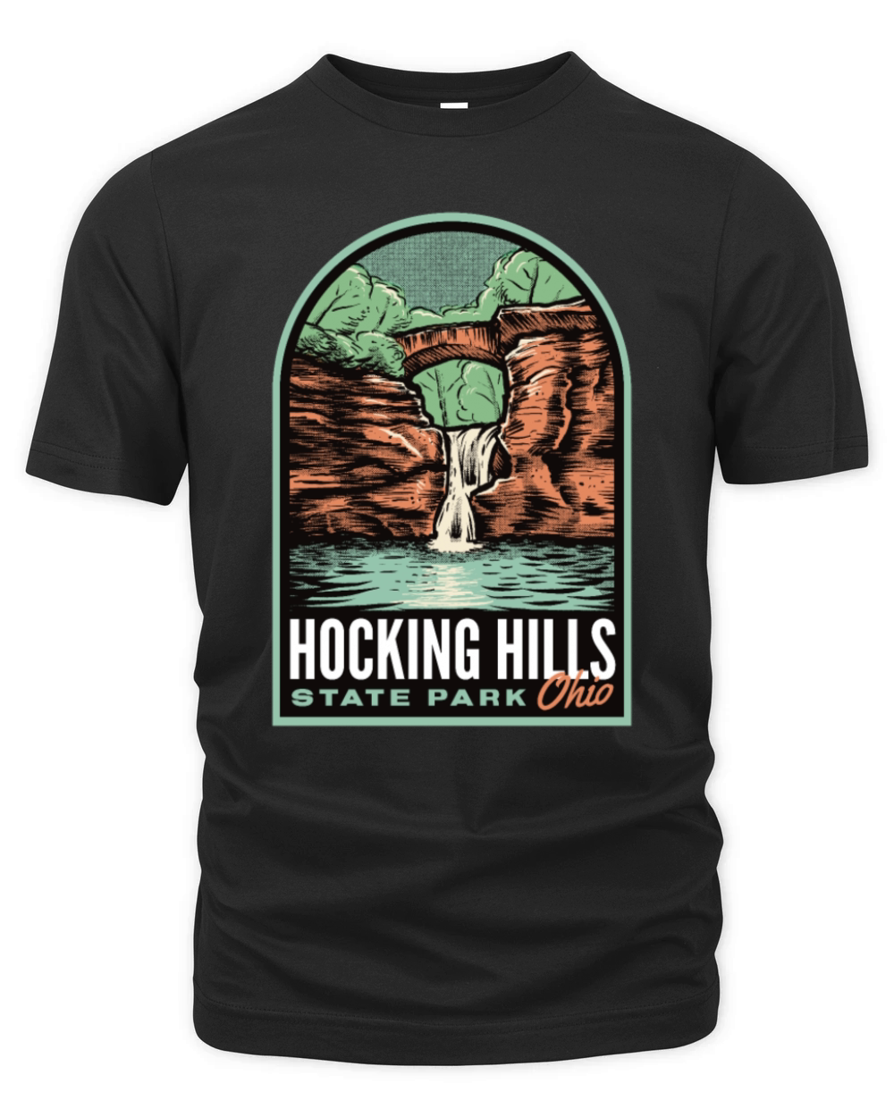 Hocking Hills State Park Ohio Vintage Organic Unisex T-shirt