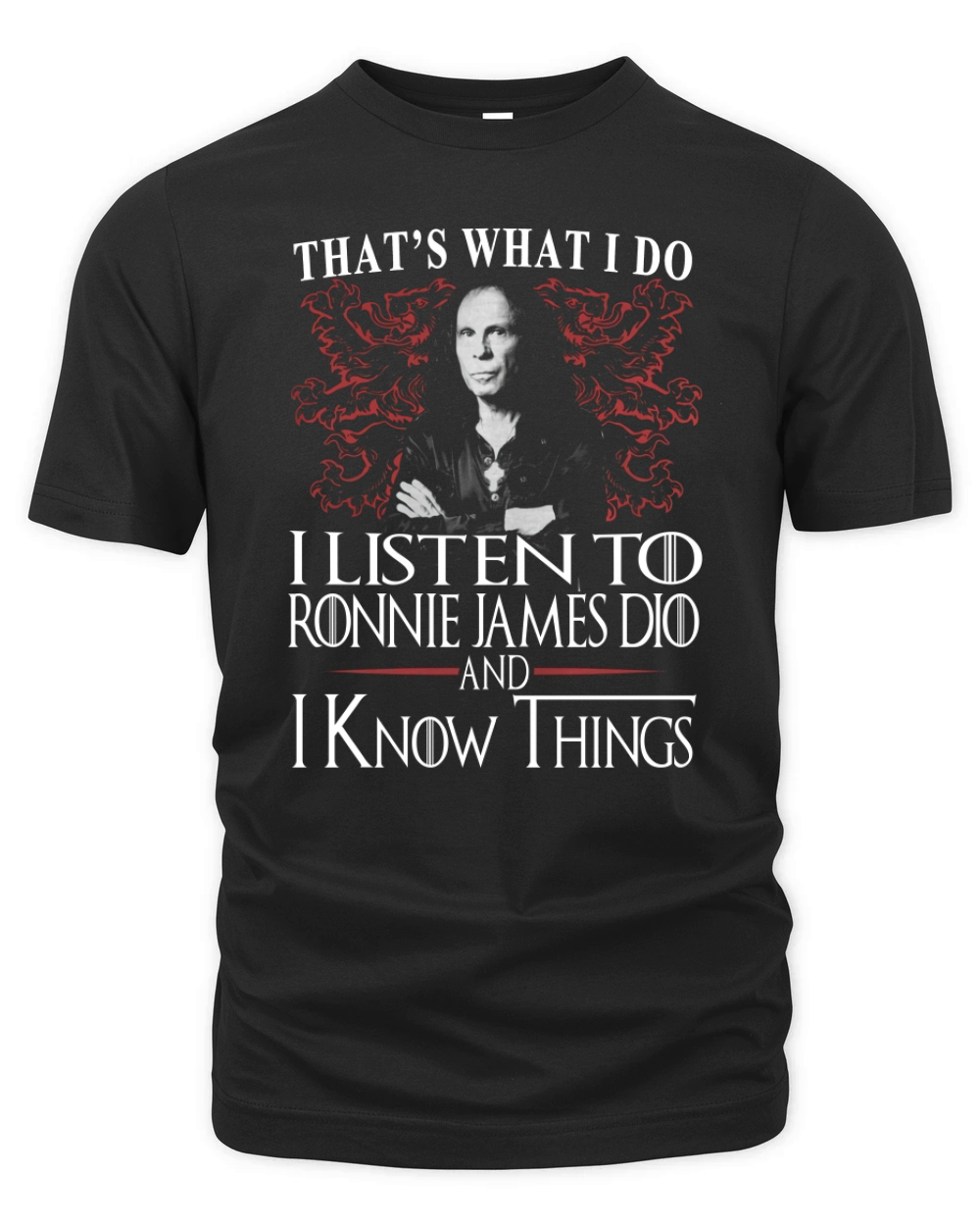 Ronnie James Dio I KNOW THINGS Organic Unisex T-shirt
