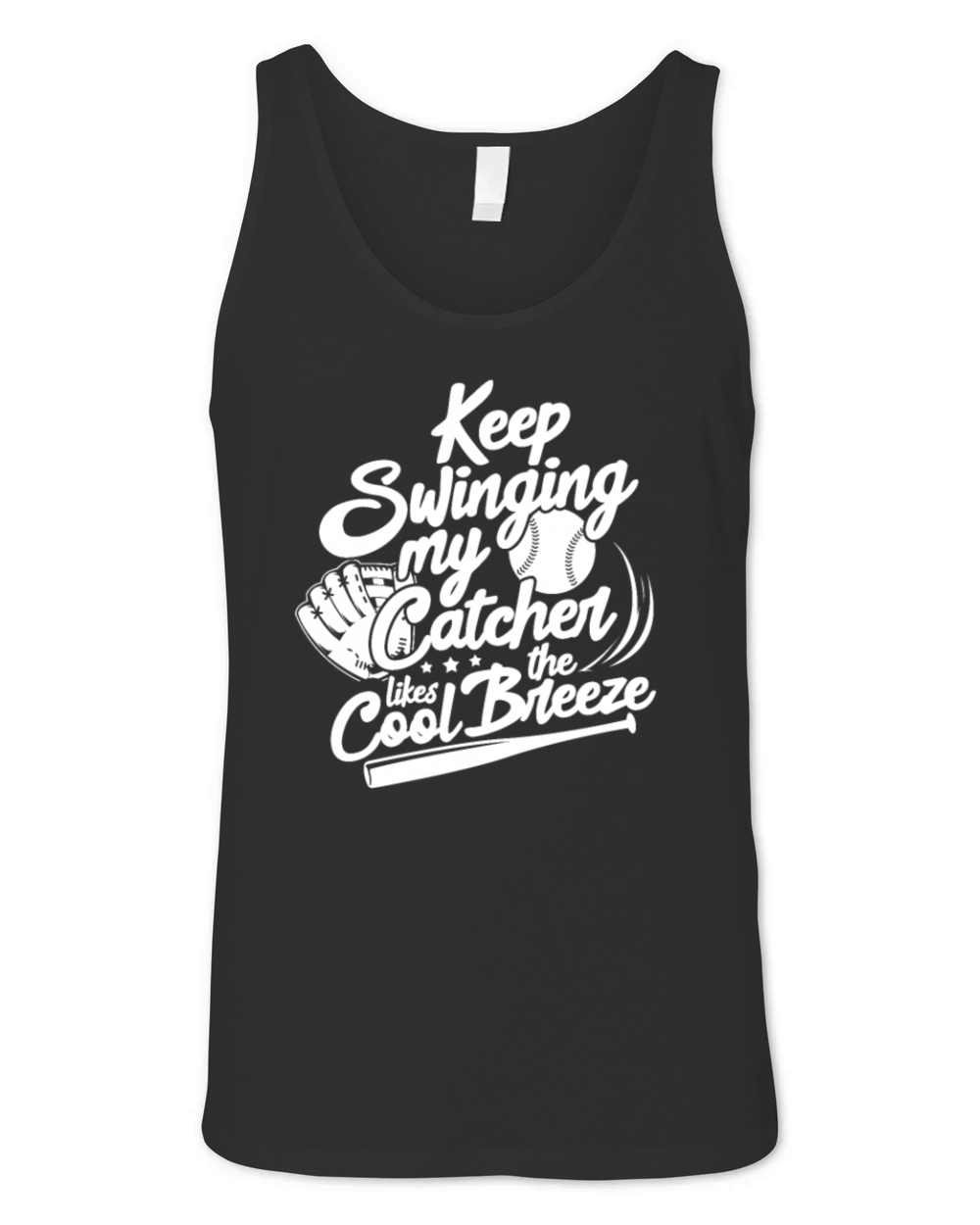 Keep Swinging My Catcher Likes The Cool Breeze Unisex Jersey Tank