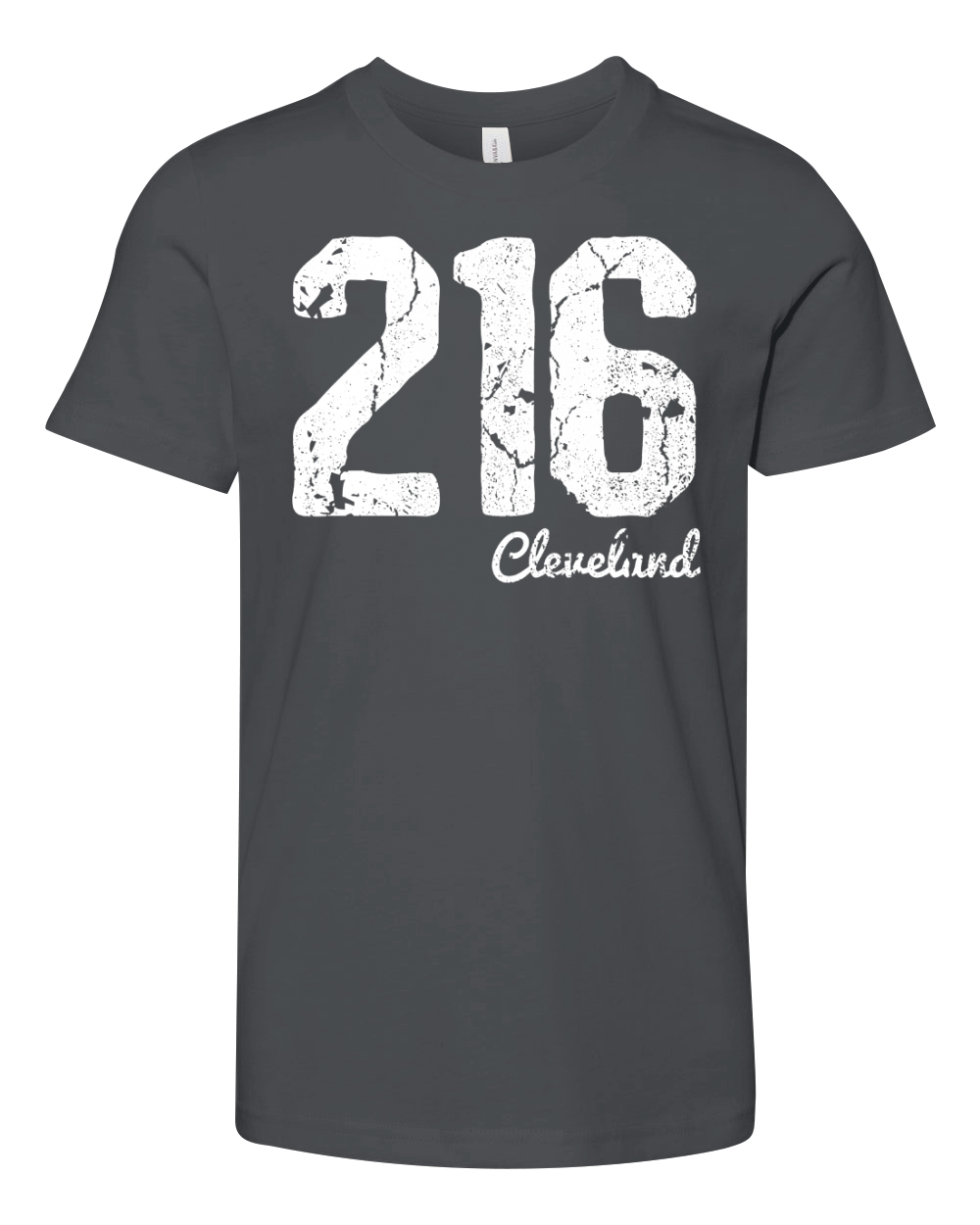 Cleveland 216 Area Code Vintage Youth Unisex Jersey Tee